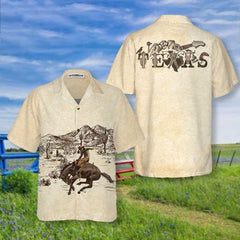 Lone Star State Cowboy Texas Hawaiian Shirt, Vinatge Texas Shirt For Texas Lovers - Hyperfavor
