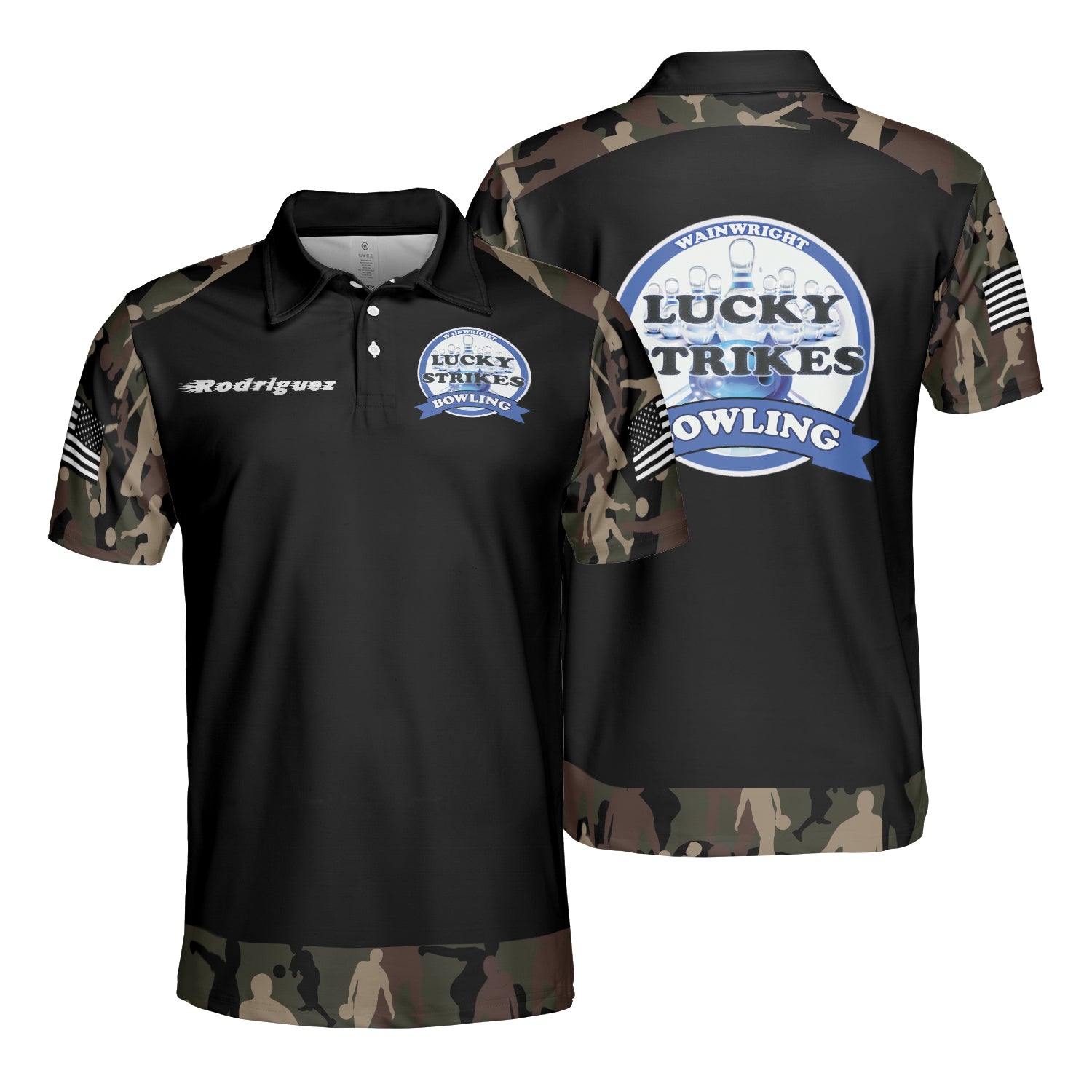 Luckystrike Logo V2 Custom Polo Shirt - Hyperfavor