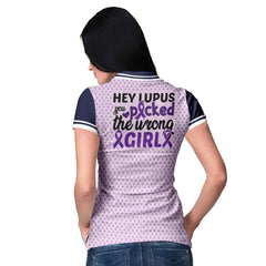 Lupus Picked The Wrong Girl Lupus Awareness Polo Shirt - Hyperfavor