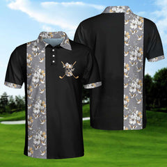 Luxury Golden Skull Golf EZ20 2503 Polo Shirt - Hyperfavor
