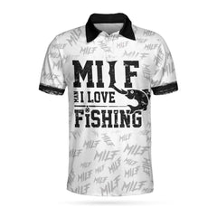 MILF Man I Love Fishing Funny Fishing Gears All Over Print Polo Shirt - Hyperfavor