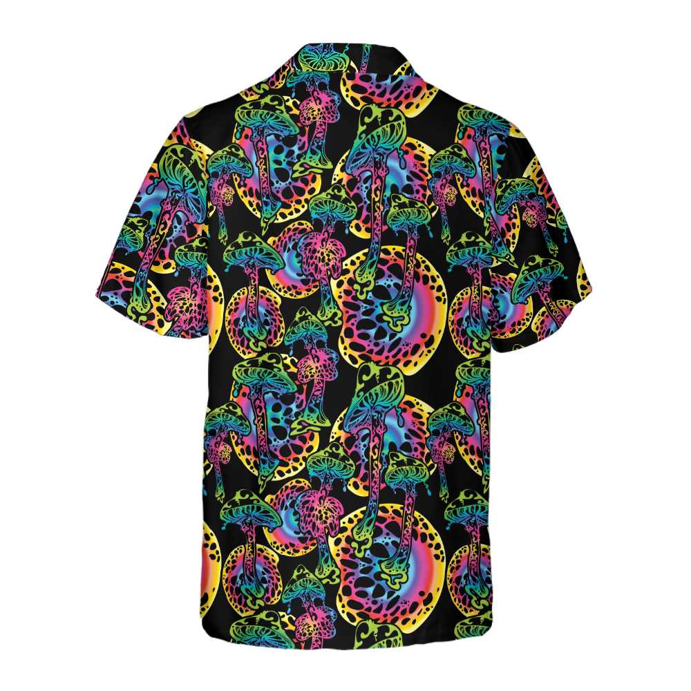 Magic Mushrooms Seamless Pattern Hawaiian Shirt, Unique Mushroom Shirt, Mushroom Print Shirt - Hyperfavor