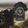 Magic Viking Symbol Hawaiian Shirt, Ethnic Norse Seamless Pattern Viking Shirt - Hyperfavor