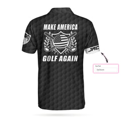 Make America Golf Again Custom Polo Shirt - Hyperfavor