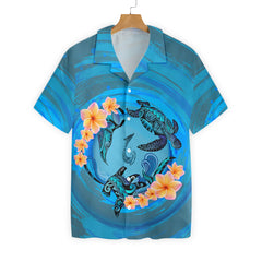 Marquesas Islands Blue Plumeria Animal Tattoo EZ05 0207 Hawaiian Shirt - Hyperfavor