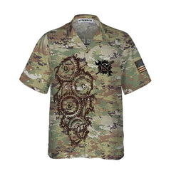 Mechanic Camouflage Hawaiian Shirt, Cool Camo Mechanic Shirt For Men, Best Mechanic Gift - Hyperfavor