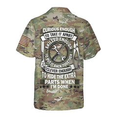 Mechanic Camouflage Hawaiian Shirt, Cool Camo Mechanic Shirt For Men, Best Mechanic Gift - Hyperfavor