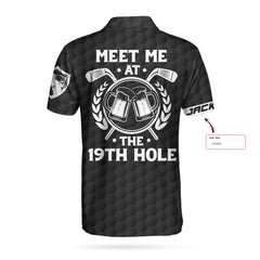 Meet Me At The 19TH Hole Golf Custom Polo Shirt - Hyperfavor