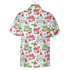 Merry Christmas Cute Pigs Hawaiian Shirt, Funny Christmas Shirt, Unique Gift For Christmas - Hyperfavor