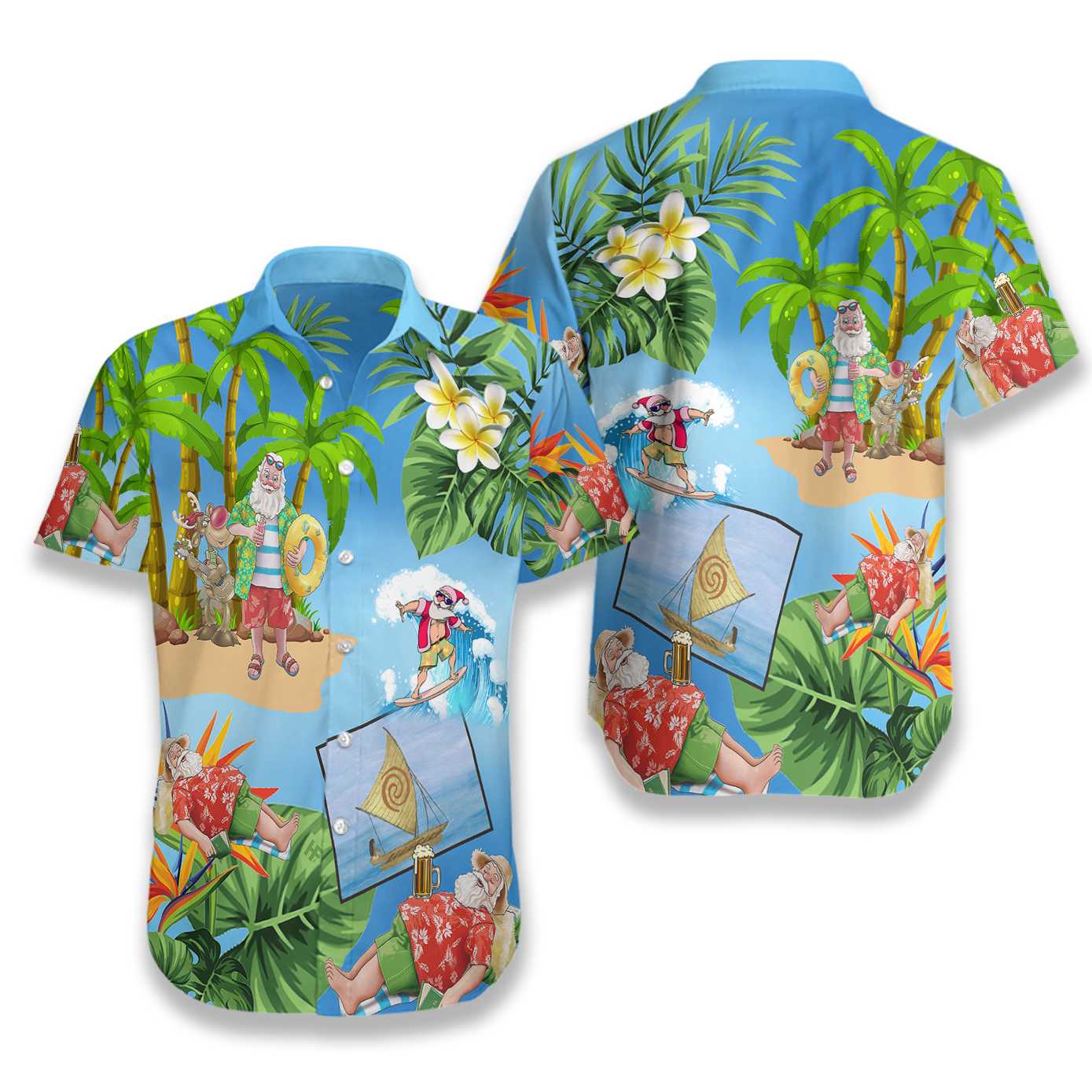 Merry Christmas Santa Claus 18 EZ12 2610 Hawaiian Shirt - Hyperfavor
