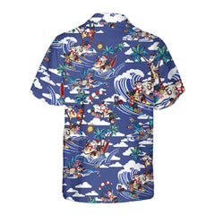 Merry Christmas Tropical Pattern Hawaiian Shirt, Unique Christmas Shirt, Best Christmas Gift Idea - Hyperfavor