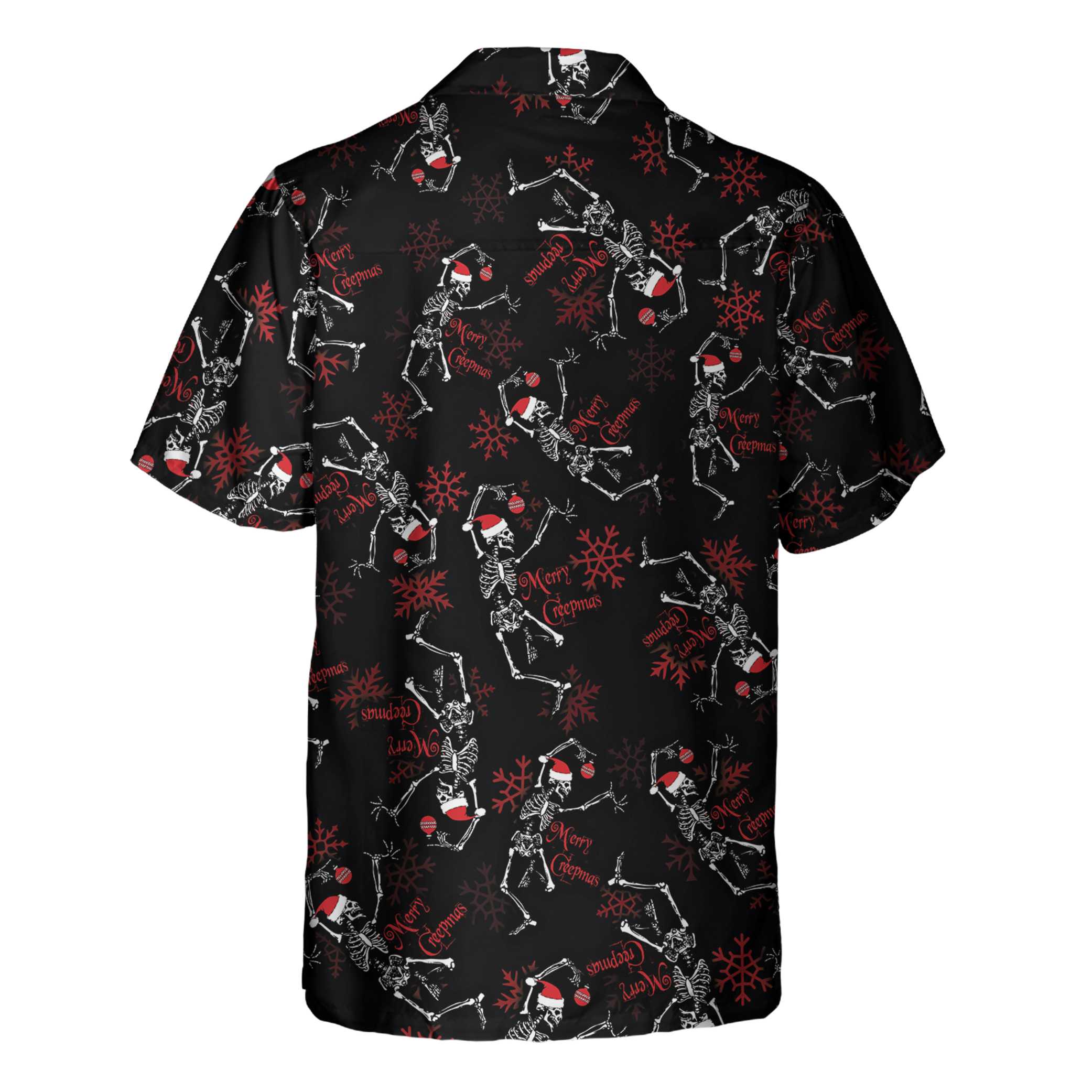 Merry Creepmas Skeleton Christmas Hawaiian Shirt, Skeleton Dancing Christmas Gift Idea - Hyperfavor