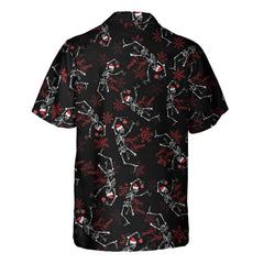 Merry Creepmas Skeleton Christmas Hawaiian Shirt, Skeleton Dancing Christmas Gift Idea - Hyperfavor