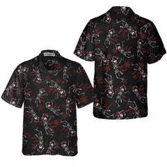 Merry Creepmas Skeleton Christmas Hawaiian Shirt, Skeleton Dancing Christmas Gift Idea - Hyperfavor