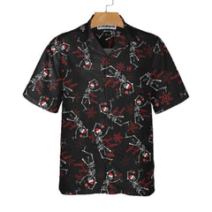 Merry Creepmas Skeleton Christmas Hawaiian Shirt, Skeleton Dancing Christmas Gift Idea - Hyperfavor
