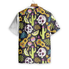 Mexican Skull Guitar Flag Hawaiian Shirt - Hyperfavor