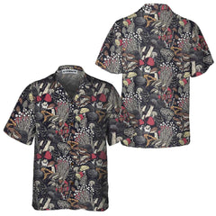 Mushroom Forest Hawaiian Shirt, Unique Mushroom Print Shirt For Men & Women - Hyperfavor