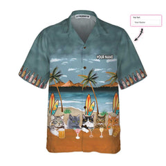 NACHT DRINKING TEAM Cat Beer Alcohol Custom Hawaiian Shirt - Hyperfavor