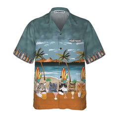 NACHT DRINKING TEAM Cat Beer Alcohol Custom Hawaiian Shirt - Hyperfavor