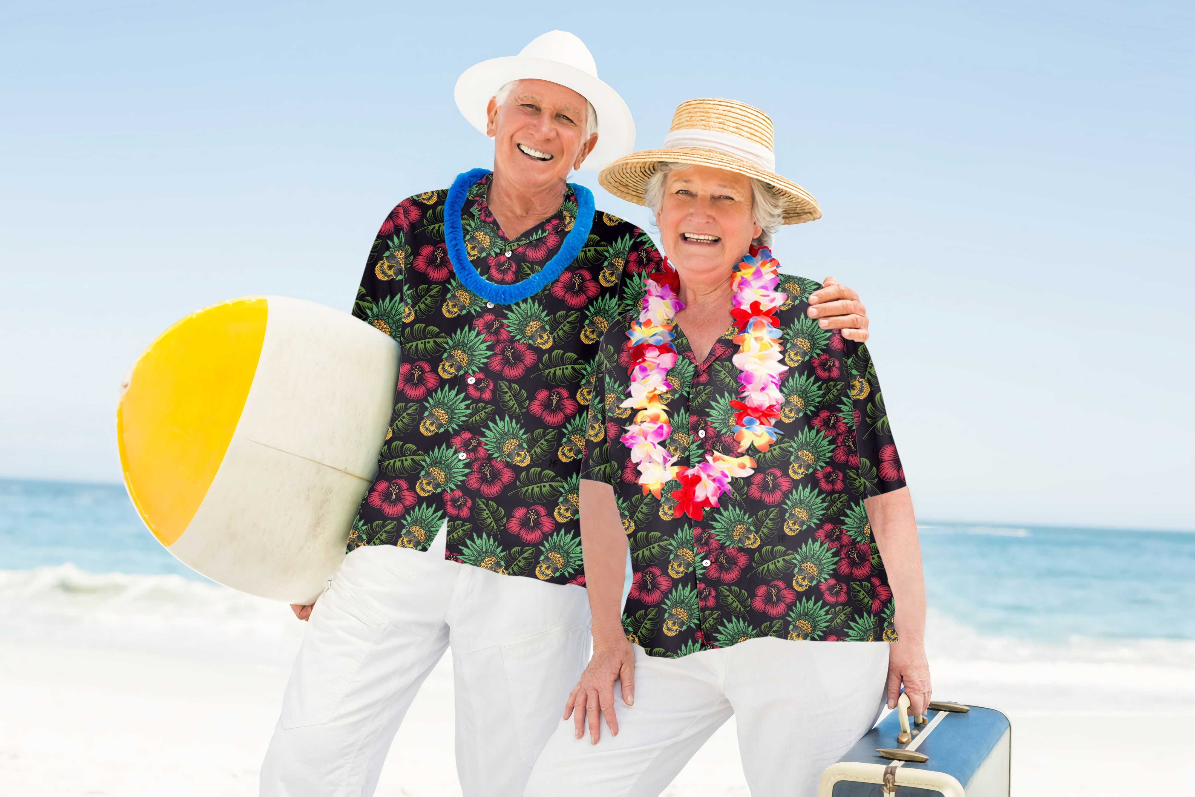 Native American Pineapple Chief Skull Hawaiian Shirt, Funny Tropical Skull Native American Shirt - Hyperfavor