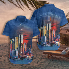 New York City Neon At Night EZ12 2207 Hawaiian Shirt - Hyperfavor