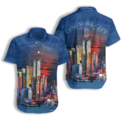 New York City Neon At Night EZ12 2207 Hawaiian Shirt - Hyperfavor