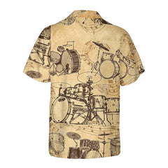 No Drums No Life Hawaiian Shirt, Vintage Drum Shirts, Best Gift For Dummers - Hyperfavor