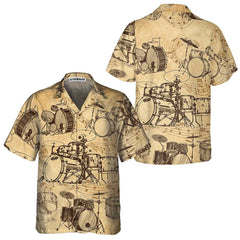 No Drums No Life Hawaiian Shirt, Vintage Drum Shirts, Best Gift For Dummers - Hyperfavor