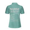 Nurse Nutrition Facts Custom Short Sleeve Women Polo Shirt, Nurse Life Shirt, Stethoscope Shirt Design - Hyperfavor