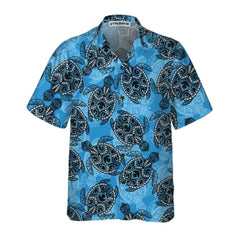 Ocean Turtle Seamless Pattern Turtle Hawaiian Shirt, Turtle Shirt For Men & Women, Cool Gift For Turtle Lover - Hyperfavor