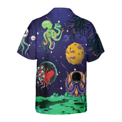 Octopus Astronaut Hawaiian Shirt, Octopus Hawaiian Shirt, Funny Astronaut Shirt For Men And Women - Hyperfavor