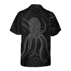 Octopus In Polynesian Style Hawaiian Shirt, Unique Octopus Shirt For Men - Hyperfavor