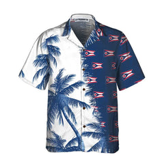 Ohio Flag And Palm Tree Ohio Hawaiian Shirt, Ohio State Shirt, Ohio Flag Gift For Men And Women - Hyperfavor