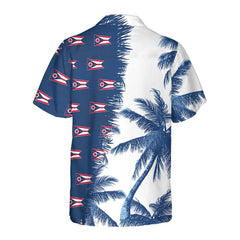 Ohio Flag And Palm Tree Ohio Hawaiian Shirt, Ohio State Shirt, Ohio Flag Gift For Men And Women - Hyperfavor