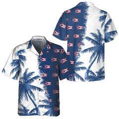 Ohio Flag And Palm Tree Ohio Hawaiian Shirt, Ohio State Shirt, Ohio Flag Gift For Men And Women - Hyperfavor