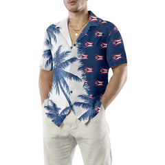 Ohio Flag And Palm Tree Ohio Hawaiian Shirt, Ohio State Shirt, Ohio Flag Gift For Men And Women - Hyperfavor