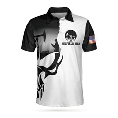 Oilfield Man Proud Skull Polo Shirt - Hyperfavor