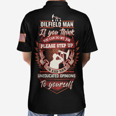Oilfield Man Proud Skull Polo Shirt - Hyperfavor
