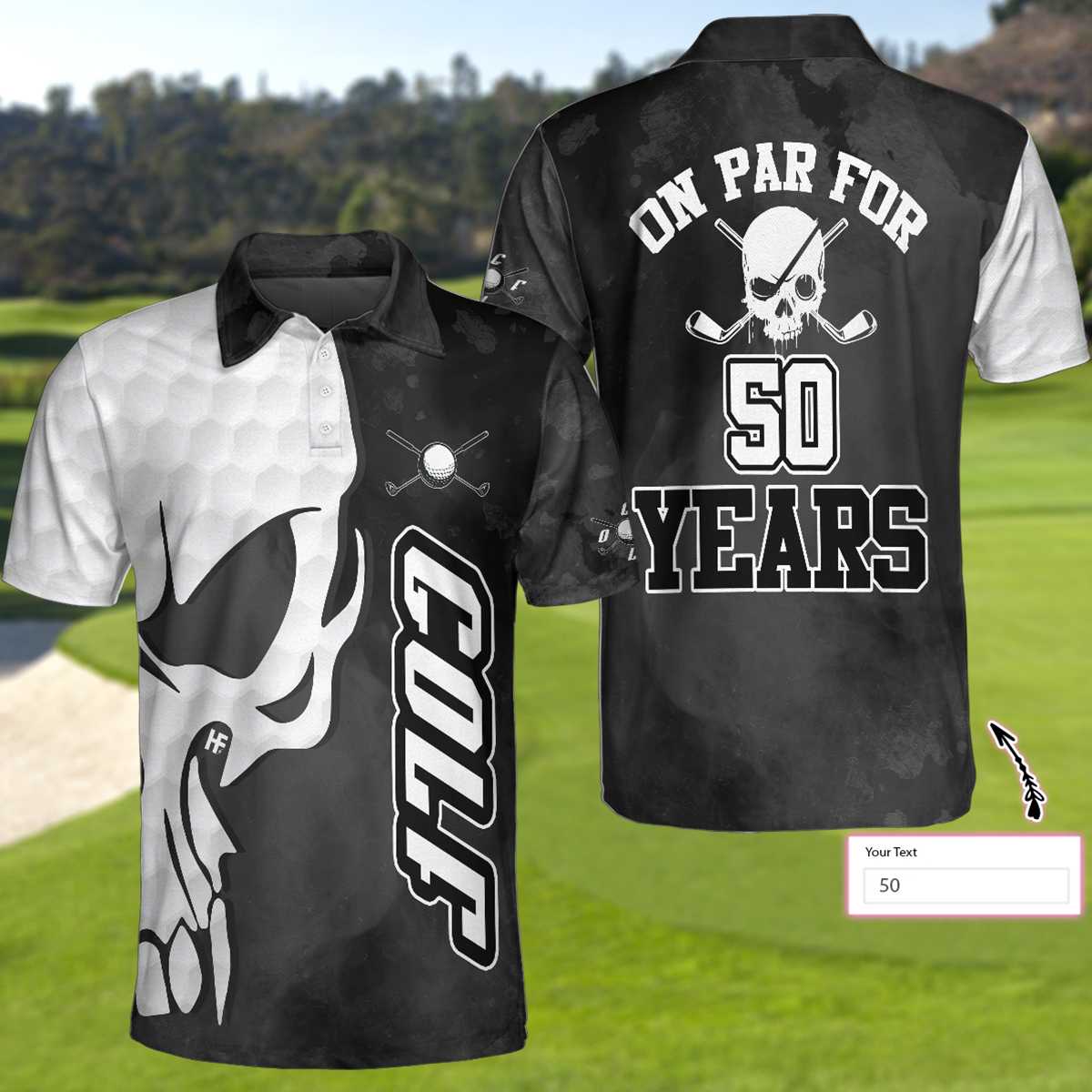 On Par For Years Golf Custom Polo Shirt - Hyperfavor