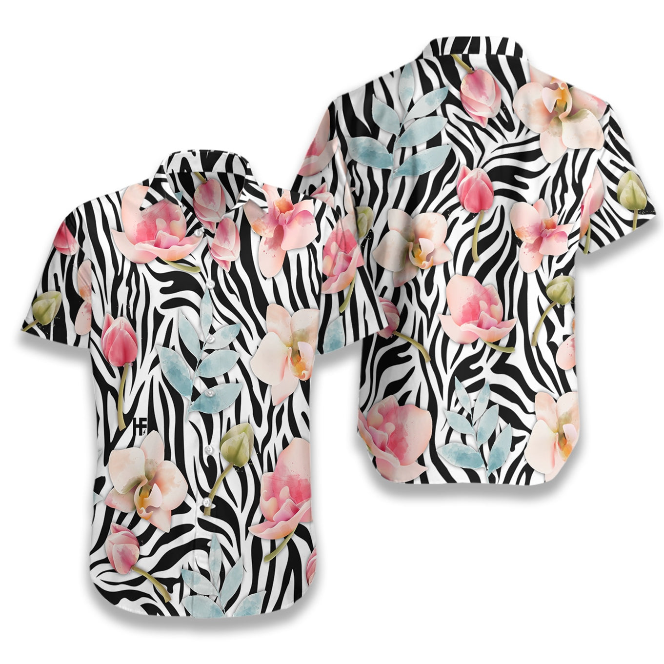 Orchid Zebra Watercolor Painting Art EZ02 0607 Hawaiian Shirt - Hyperfavor