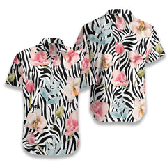 Orchid Zebra Watercolor Painting Art EZ02 0607 Hawaiian Shirt - Hyperfavor