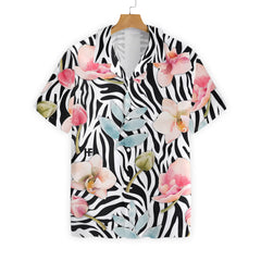 Orchid Zebra Watercolor Painting Art EZ02 0607 Hawaiian Shirt - Hyperfavor