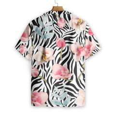 Orchid Zebra Watercolor Painting Art EZ02 0607 Hawaiian Shirt - Hyperfavor