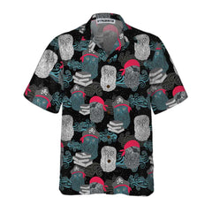 Owl Pirates Hawaiian Shirt, Cool Pirate Shirt For Adults, Pirate Pattern Shirt For Men - Hyperfavor