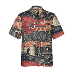 Paisley And Motifs Abstract Pattern Native American Hawaiian Shirt, Unique Native American Gift - Hyperfavor
