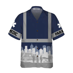 Paramedic EMS Worker Hawaiian Shirt, Funny Parademic Shirt For Men, Paramedic Gift Ideas - Hyperfavor