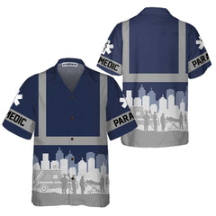 Paramedic EMS Worker Hawaiian Shirt, Funny Parademic Shirt For Men, Paramedic Gift Ideas - Hyperfavor