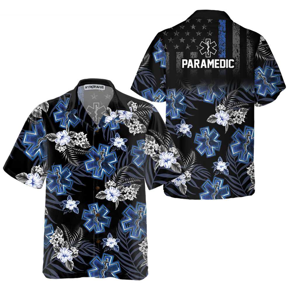 Paramedic The Blue Hawaiian Shirt, Parademic Shirt For Men, Paramedic Gift Ideas - Hyperfavor