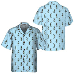 Penguin And Fish Seamless Pattern Hawaiian Shirt, Cool Penguin Shirt For Men, Penguin Themed Gift Idea - Hyperfavor