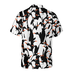 Penguin Colony Hawaiian Shirt, Cool Penguin Shirt For Men, Penguin Themed Gift Idea - Hyperfavor